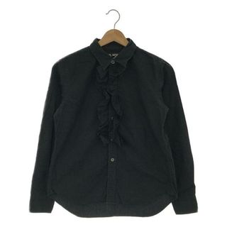 ブラックコムデギャルソン(BLACK COMME des GARCONS)のBLACK COMME des GARCONS / ブラックコムデギャルソン | 2016SS | コットン フリルシャツ | XS | ブラック | レディース(シャツ/ブラウス(長袖/七分))