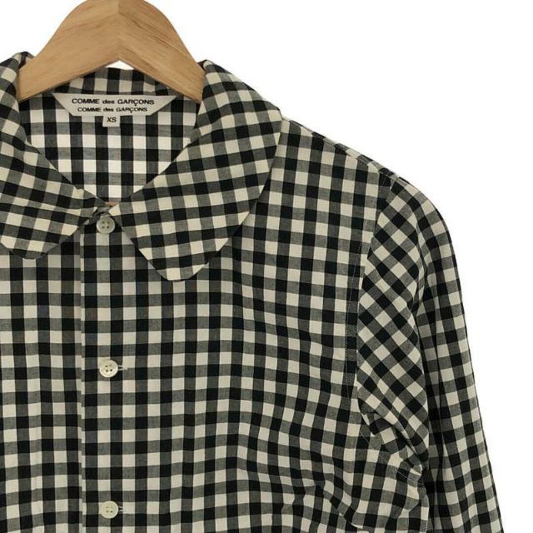 COMME des GARCONS COMME des GARCONS / コムコム | 2010AW | ギンガムチェック 丸襟シャツ | XS | ホワイト / ブラック | レディース