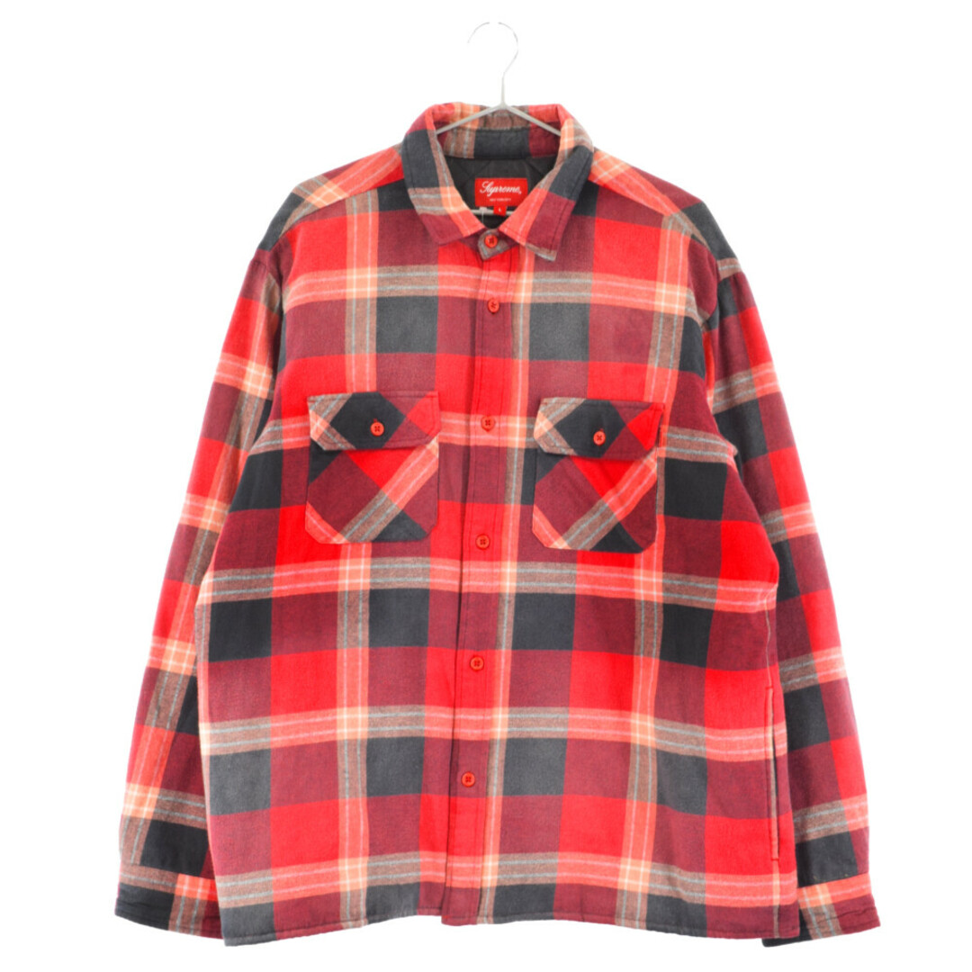 SUPREME シュプリーム 20AW Quilted Flannel Shirt キルティングジャケット フランネルシャツ レッド/ブラック