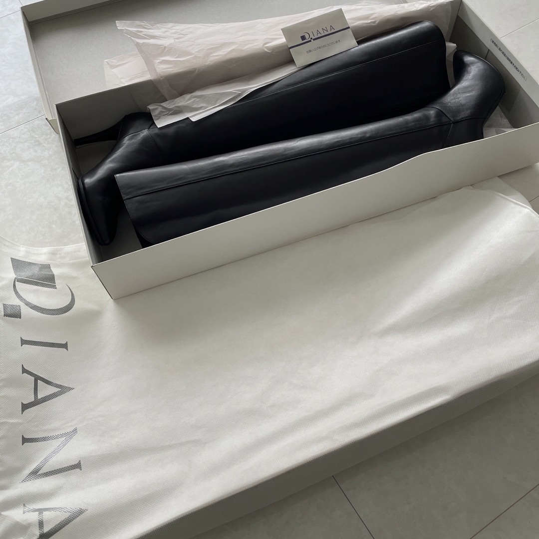DIANA ハイカットブーツ ブラック 24.5cm 箱、袋つき 1