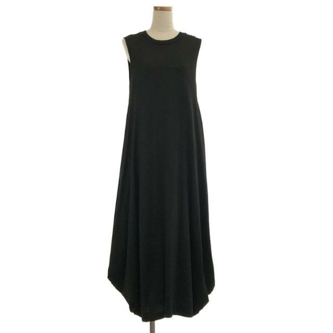 ENFOLD(エンフォルド)の【美品】  ENFOLD / エンフォルド | スビン天竺 サークルTANKTOP DRESS 立体 ワンピース | 38 | Black | レディース レディースのワンピース(ロングワンピース/マキシワンピース)の商品写真