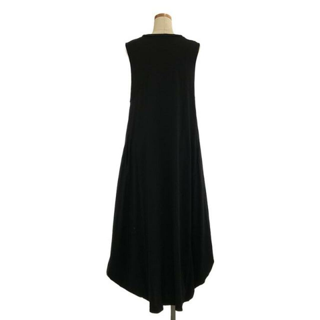 ENFOLD(エンフォルド)の【美品】  ENFOLD / エンフォルド | スビン天竺 サークルTANKTOP DRESS 立体 ワンピース | 38 | Black | レディース レディースのワンピース(ロングワンピース/マキシワンピース)の商品写真