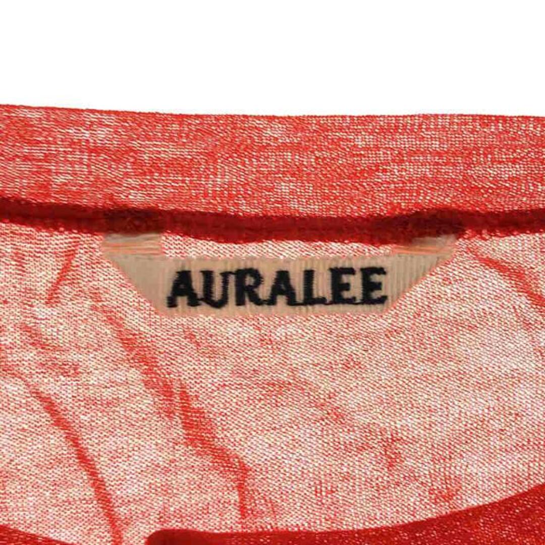 【美品】  AURALEE / オーラリー | 2023SS | HARD TWIST COTTON GAUZE CARDIGAN / ガーゼ ニット カーディガン | 1 | レッド | レディース 4