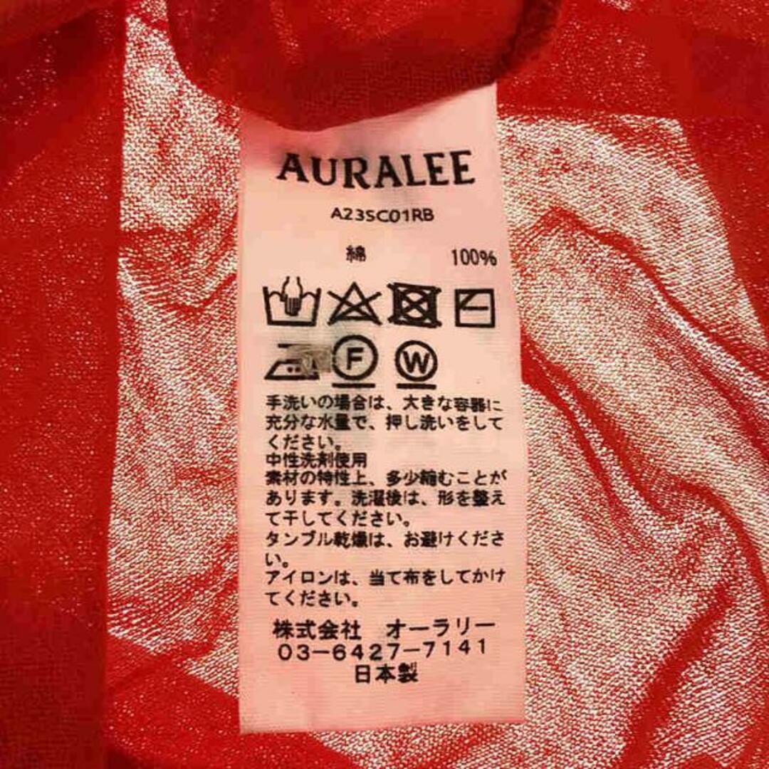 【美品】  AURALEE / オーラリー | 2023SS | HARD TWIST COTTON GAUZE CARDIGAN / ガーゼ ニット カーディガン | 1 | レッド | レディース 5