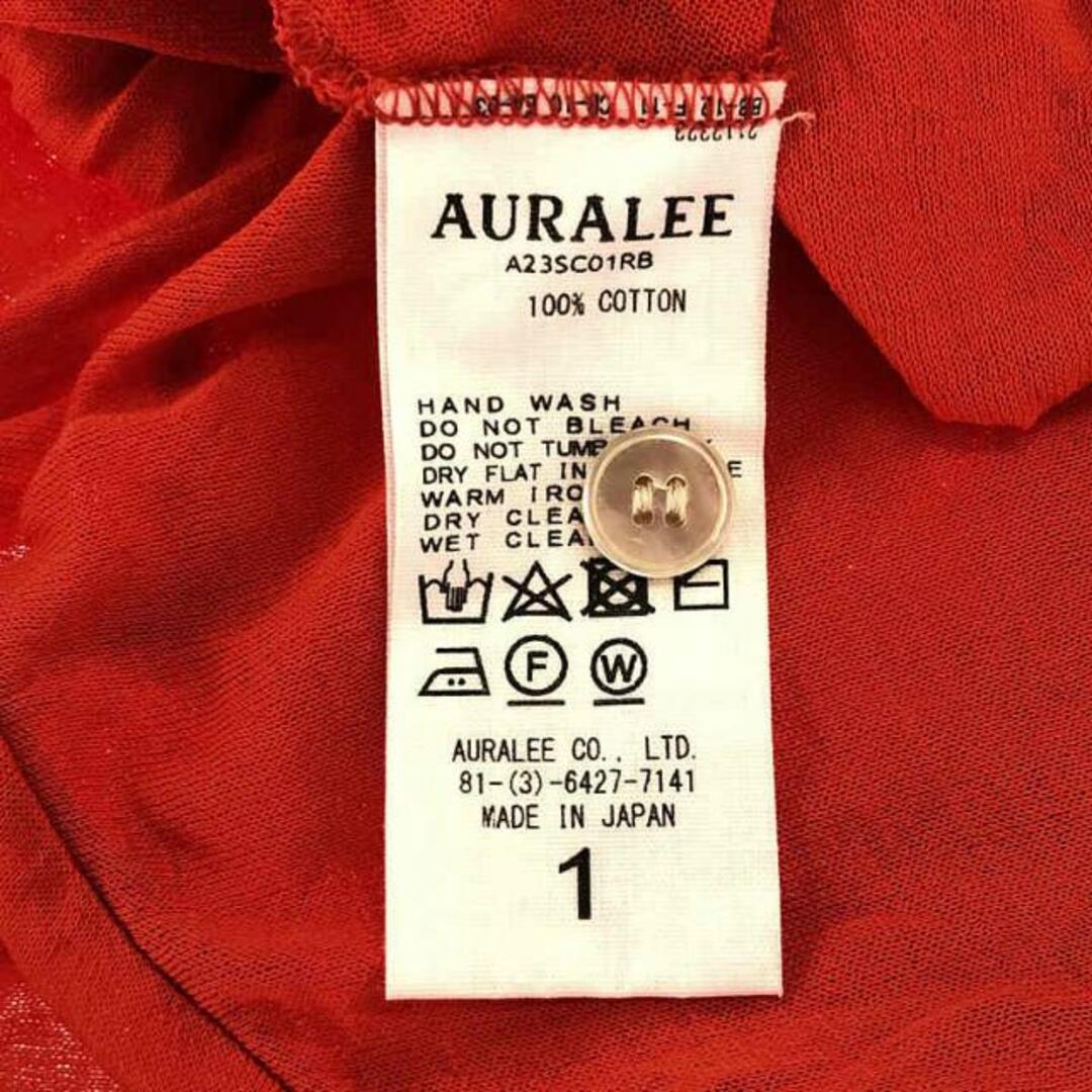 【美品】 AURALEE / オーラリー | 2023SS | HARD TWIST COTTON GAUZE CARDIGAN / ガーゼ ニット  カーディガン | 1 | レッド | レディース