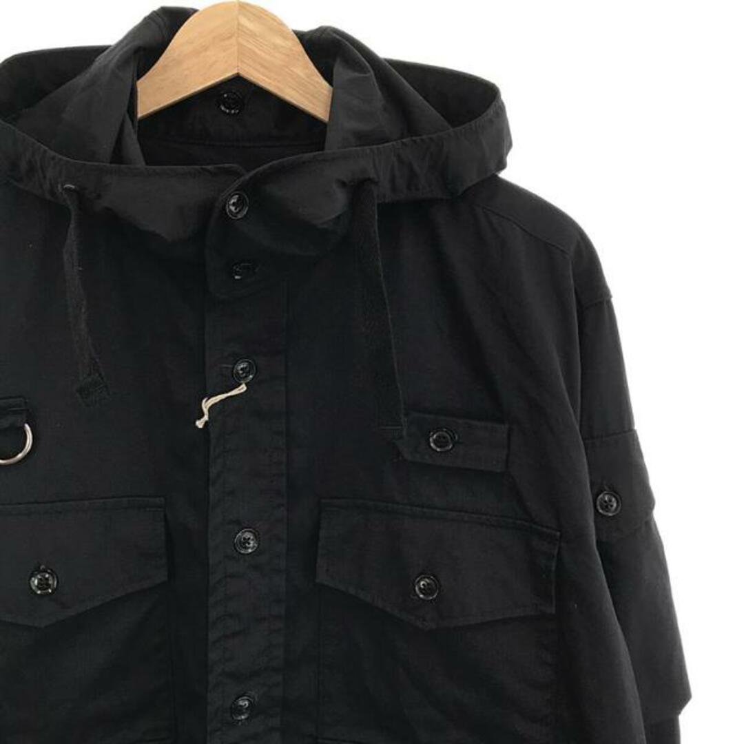 【美品】  Engineered Garments / エンジニアドガーメンツ | Fishing Over Shirt High Count Twill / フィッシングオーバーシャツ | XS | black | メンズ