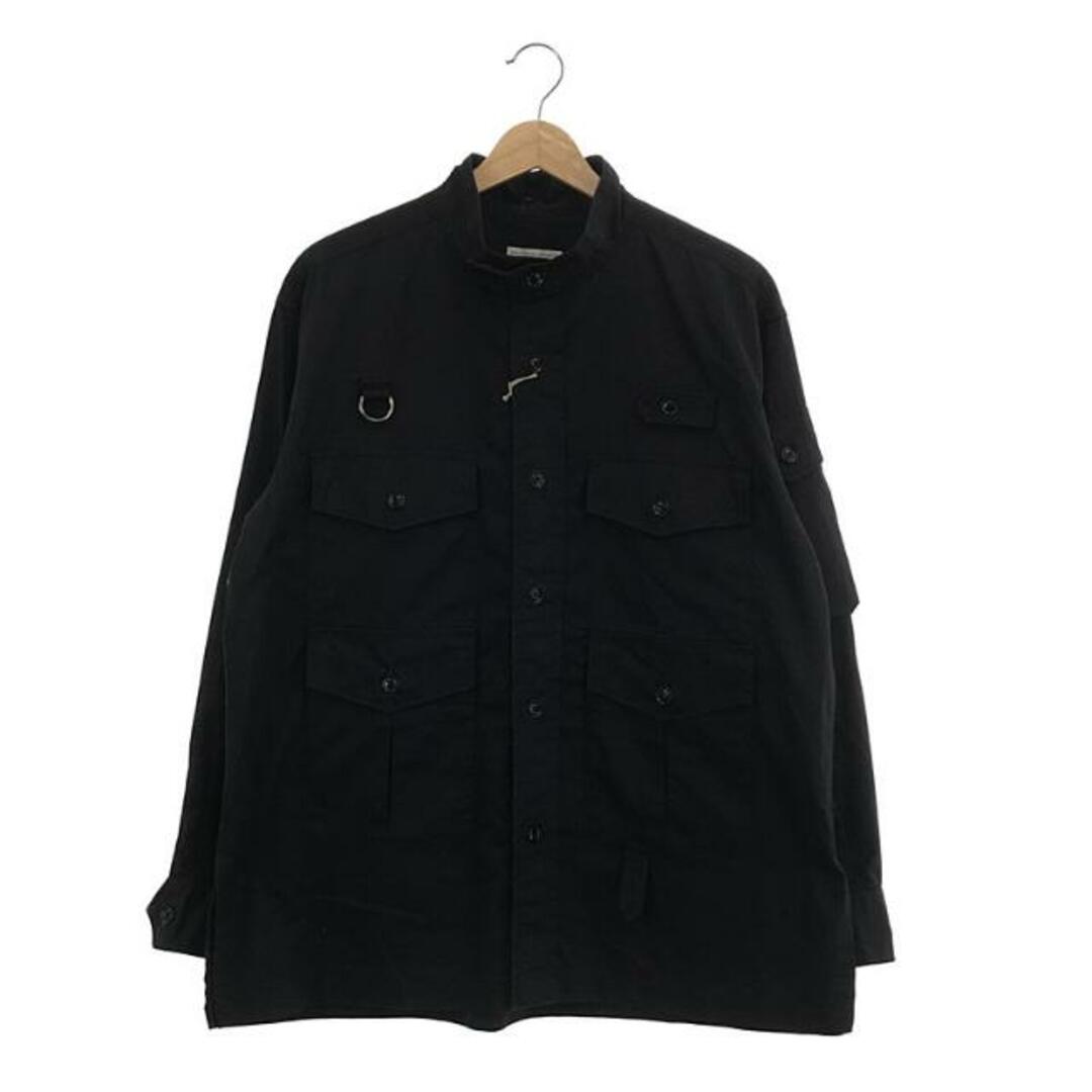 【美品】  Engineered Garments / エンジニアドガーメンツ | Fishing Over Shirt High Count Twill / フィッシングオーバーシャツ | XS | black | メンズ