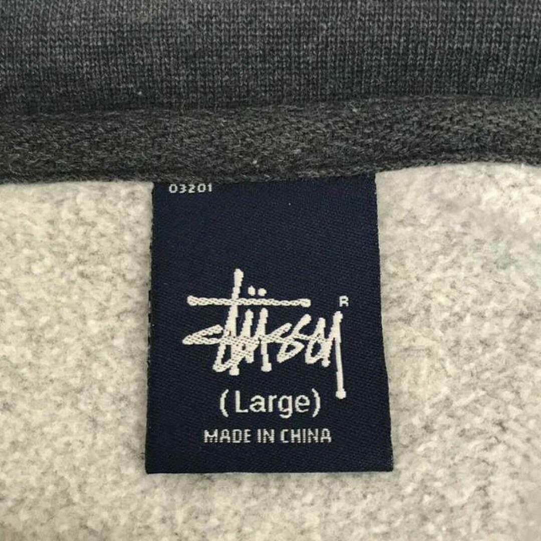 STUSSY(ステューシー)のSTUSSY / ステューシー | 90s ～ ヴィンテージ 紺タグ スニーカー プリント クルーネック スウェット | L | グレー | メンズ メンズのトップス(スウェット)の商品写真