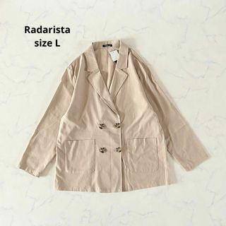 シマムラ(しまむら)の【新品】Lサイズ Radarista テーラードジャケット 麻リネン 羽織り(テーラードジャケット)