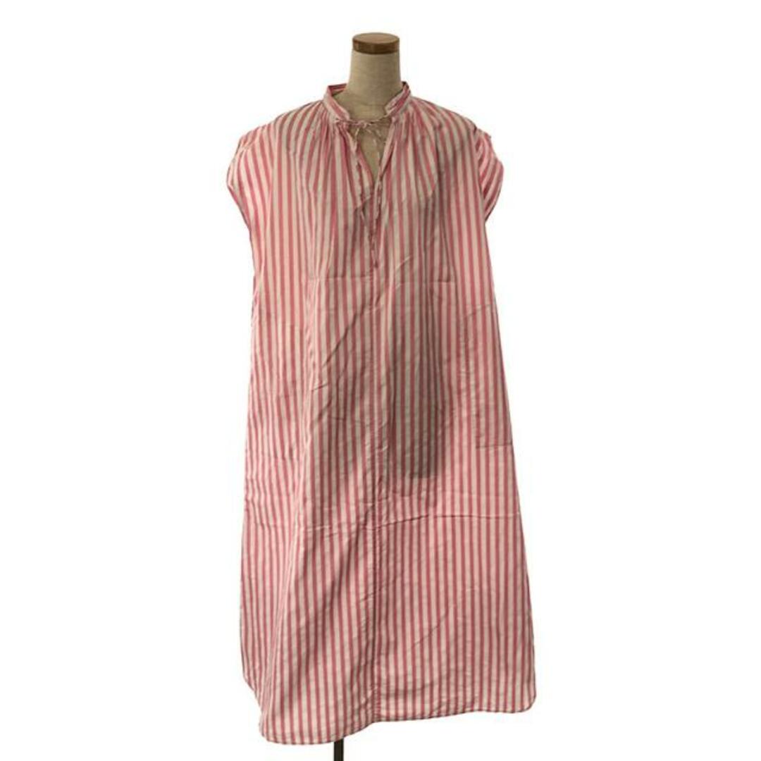 mala KALANCHOE / マーラカランコエ | 2023SS | Poplin Stripe Smocking Sleevless Dress ストライプ スリーブレス ドレス | S | ピンク | レディース レディースのワンピース(ロングワンピース/マキシワンピース)の商品写真