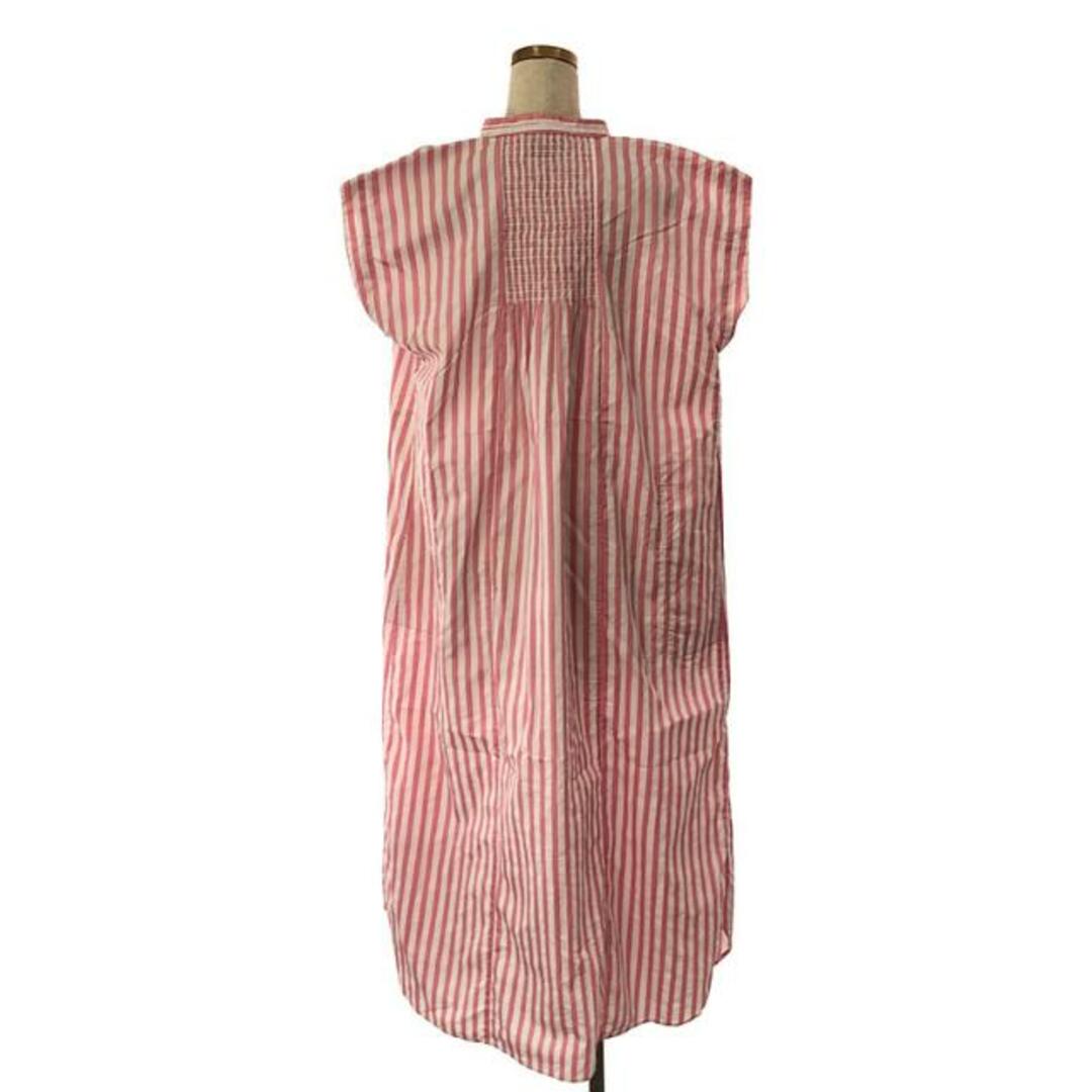 mala KALANCHOE / マーラカランコエ | 2023SS | Poplin Stripe Smocking Sleevless Dress ストライプ スリーブレス ドレス | S | ピンク | レディース レディースのワンピース(ロングワンピース/マキシワンピース)の商品写真