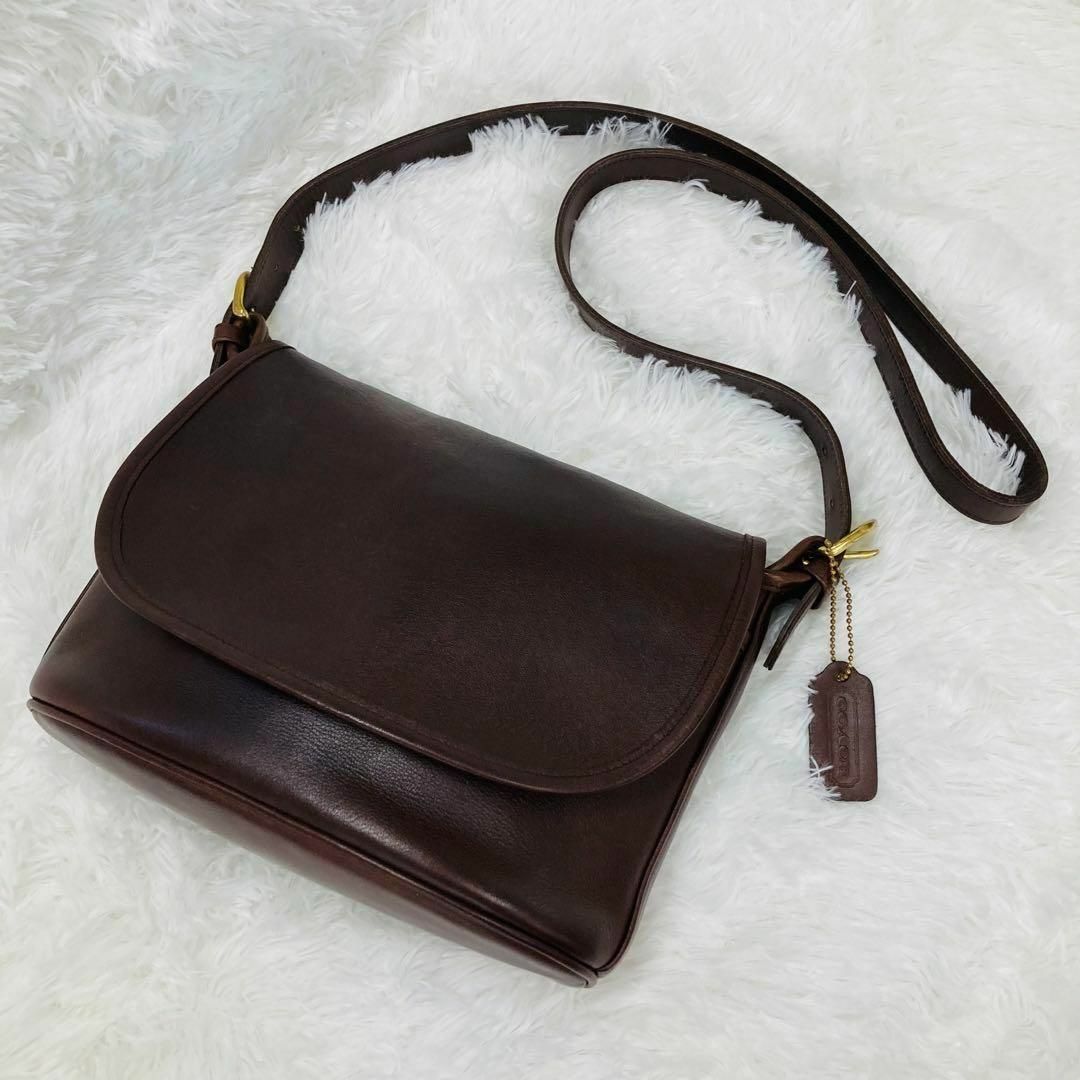 COACH - 美品✨COACH オールドコーチ ショルダーバッグ ダークブラウン