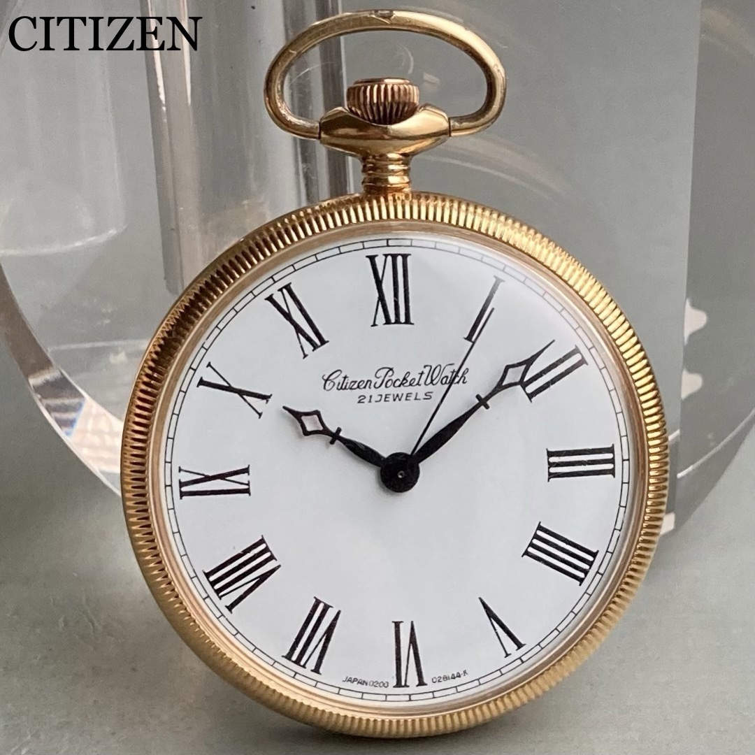 【動作良好】シチズン CITIZEN アンティーク ペンダント 懐中時計 手巻き