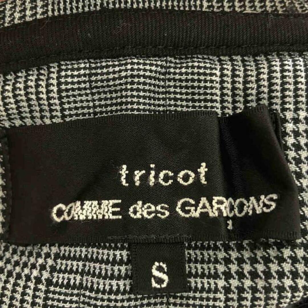 【美品】  tricot COMME des GARCONS / トリココムデギャルソン | 2020SS | 丸襟 グレンチェック ワンピース | S | ブラック/ホワイト | レディース