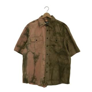 LEFLAH / レフラー | タイダイ染め 半袖シャツ | XL | ピンク / カーキ | メンズ(Tシャツ/カットソー(半袖/袖なし))