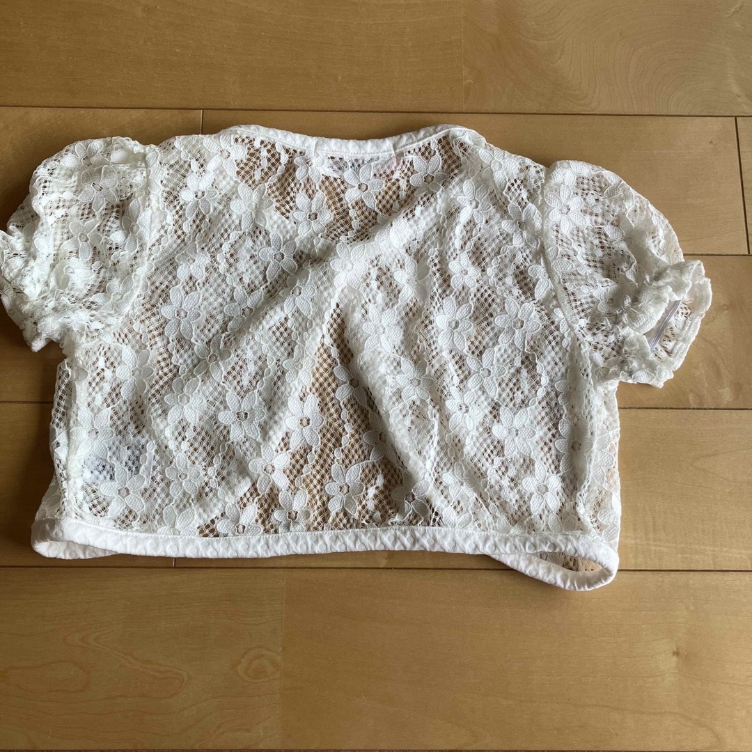 レースボレロ半袖 130cm キッズ/ベビー/マタニティのキッズ服女の子用(90cm~)(カーディガン)の商品写真