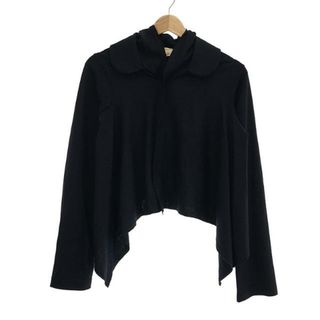 コムデギャルソン(COMME des GARCONS)のCOMME des GARCONS / コムデギャルソン | 2009AW | ウール 丸襟 フロント切替 変形 カットソー | S | ネイビー | レディース(Tシャツ(長袖/七分))