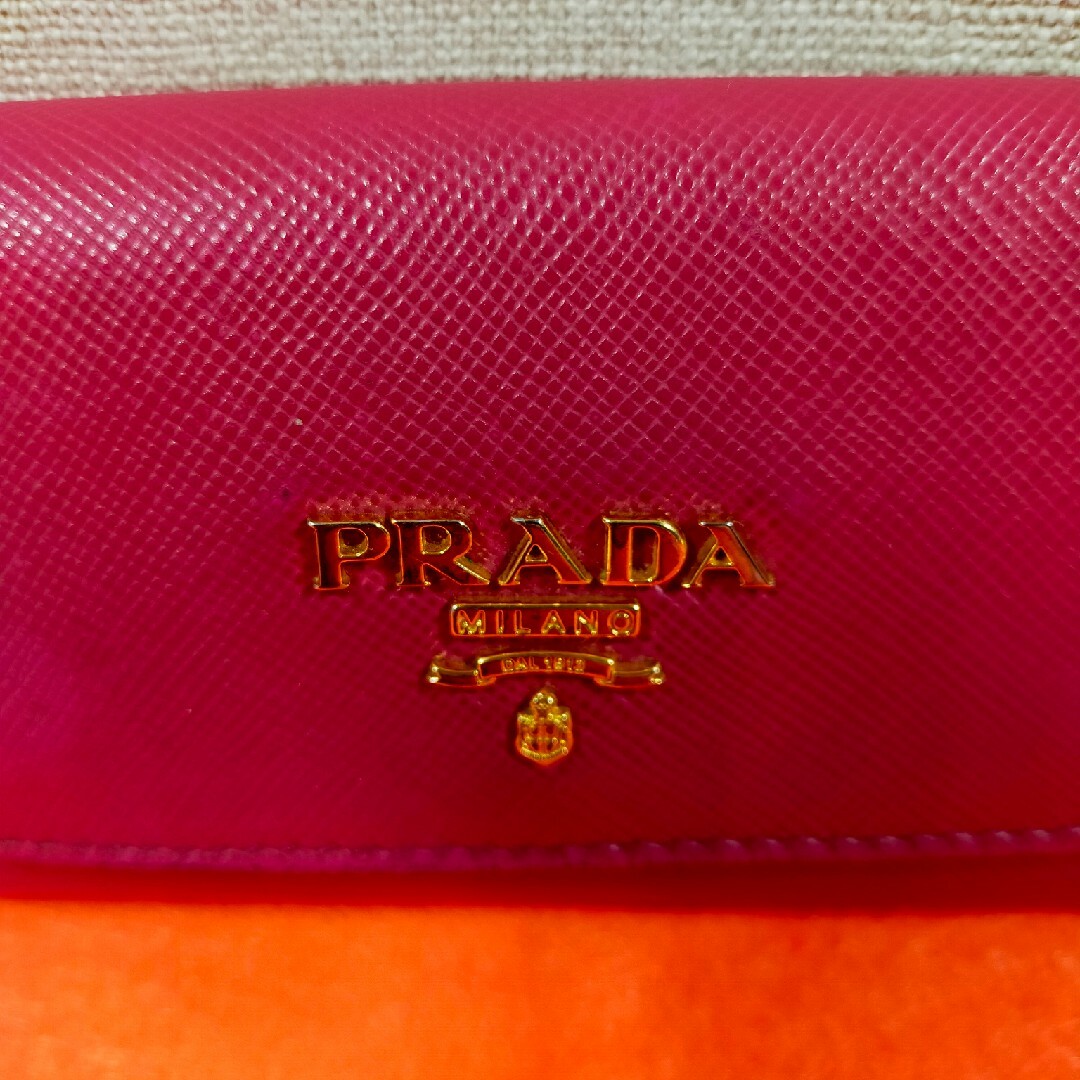 プラダ PRADA キーケース 本革 レザー ピンク 6連