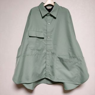 ジエダ(Jieda)のJieda Attic別注 CUT OFF OVER SHIRT オーバーサイズ 長袖シャツ ライトグリーン メンズ ジエダ【中古】3-0914M∞(シャツ)