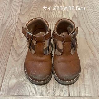 キャラメルベビー&チャイルド(Caramel baby&child )のPetit Nord   キッズ革シューズ　　25(約16.5㎝)(フォーマルシューズ)