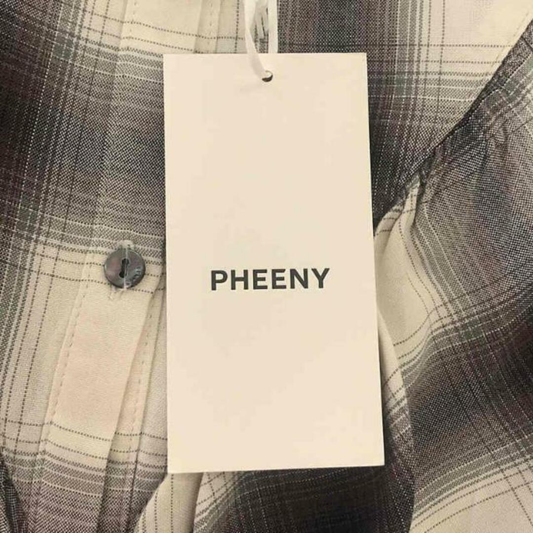 PHEENY(フィーニー)の【美品】  PHEENY / フィーニー | 2022SS | Rayon ombre check frill shirt オンブレチェック フリルシャツ | F | CHARCOAL | レディース レディースのトップス(シャツ/ブラウス(長袖/七分))の商品写真