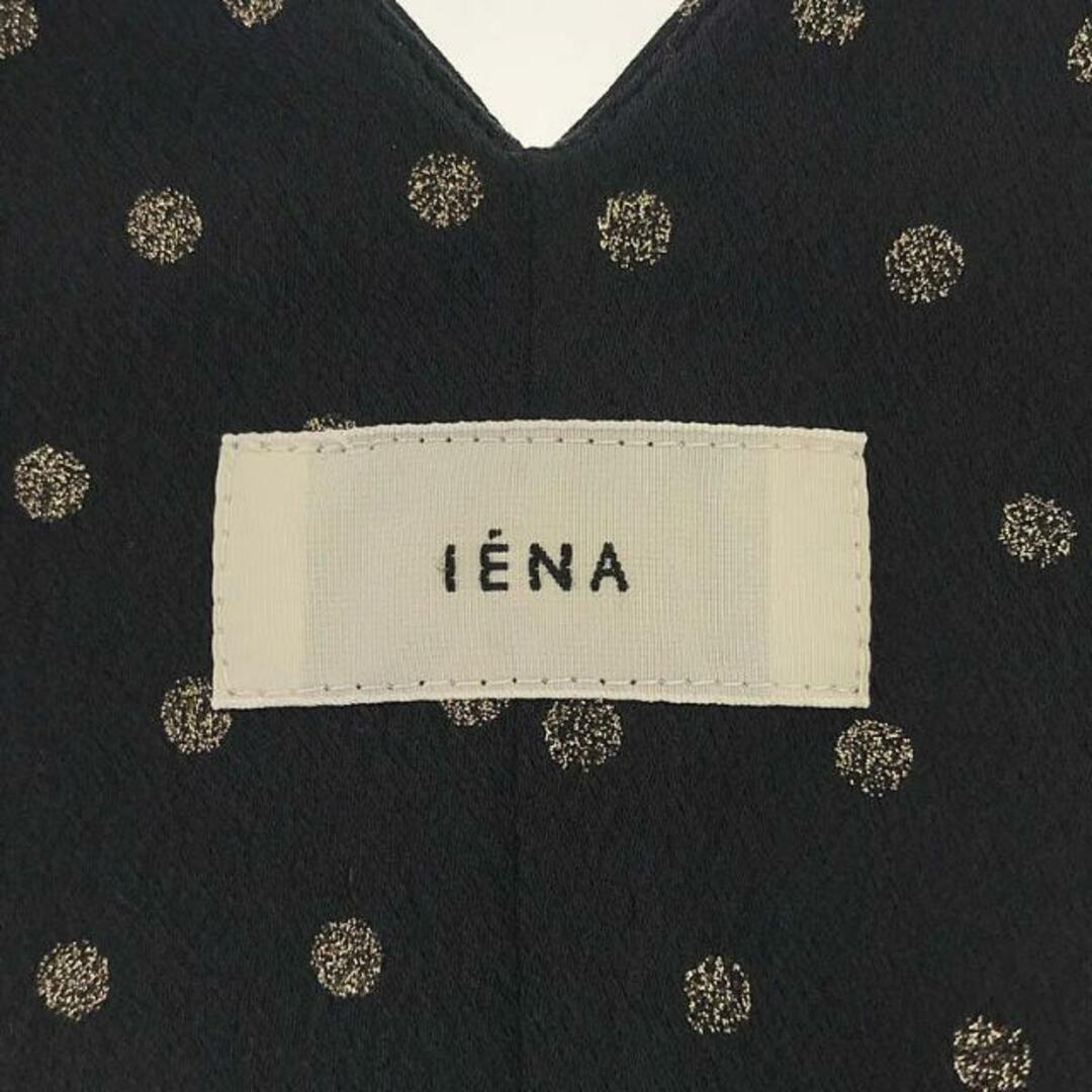 IENA(イエナ)のIENA / イエナ | ラメドット キャミソールワンピース | 38 | ブラック/ゴールド | レディース レディースのワンピース(ロングワンピース/マキシワンピース)の商品写真