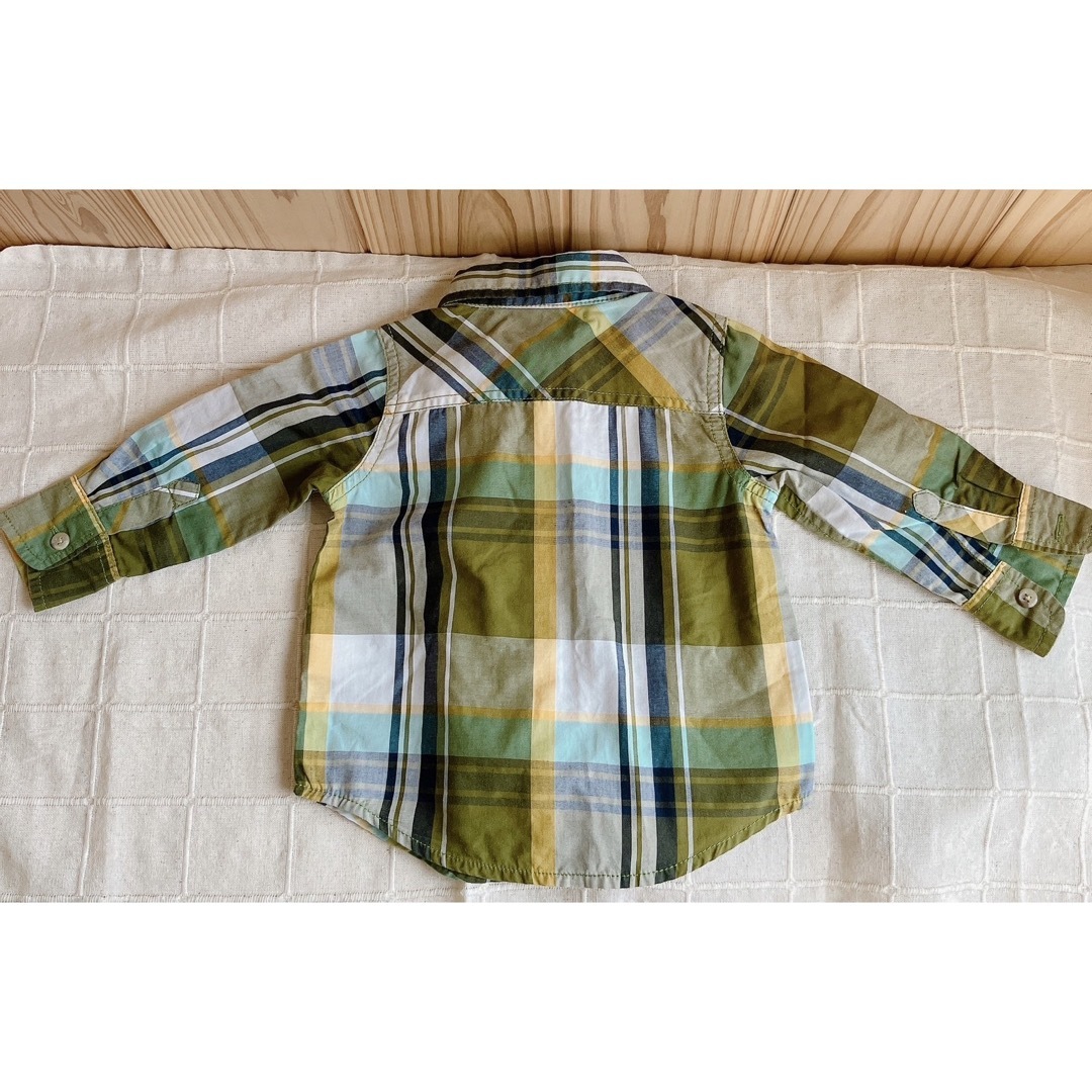 babyGAP(ベビーギャップ)の男の子　チェックシャツ　長袖　80〜90 3着セット キッズ/ベビー/マタニティのベビー服(~85cm)(シャツ/カットソー)の商品写真