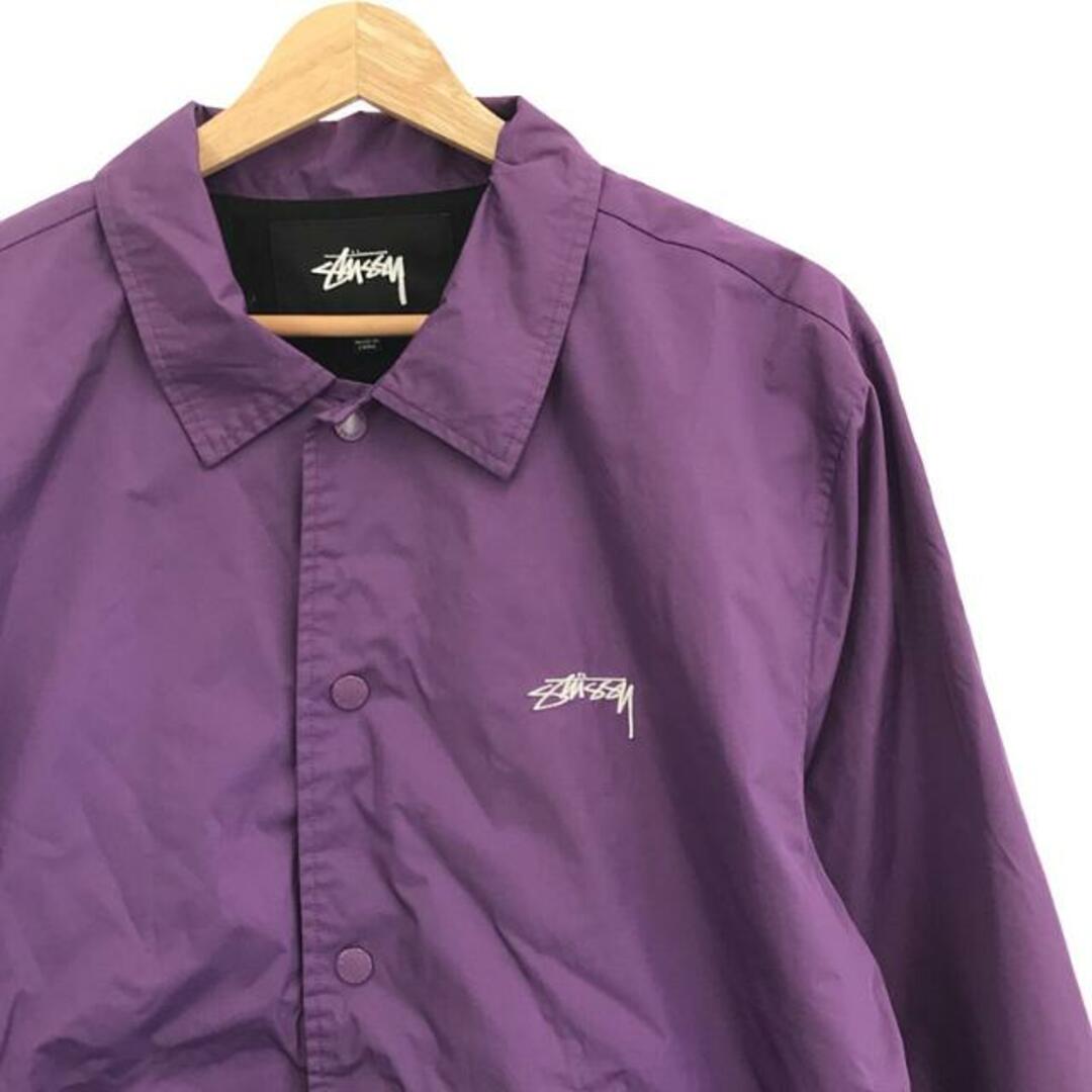 STUSSY / ステューシー | バックプリント コーチジャケット | M | パープル | メンズ 1