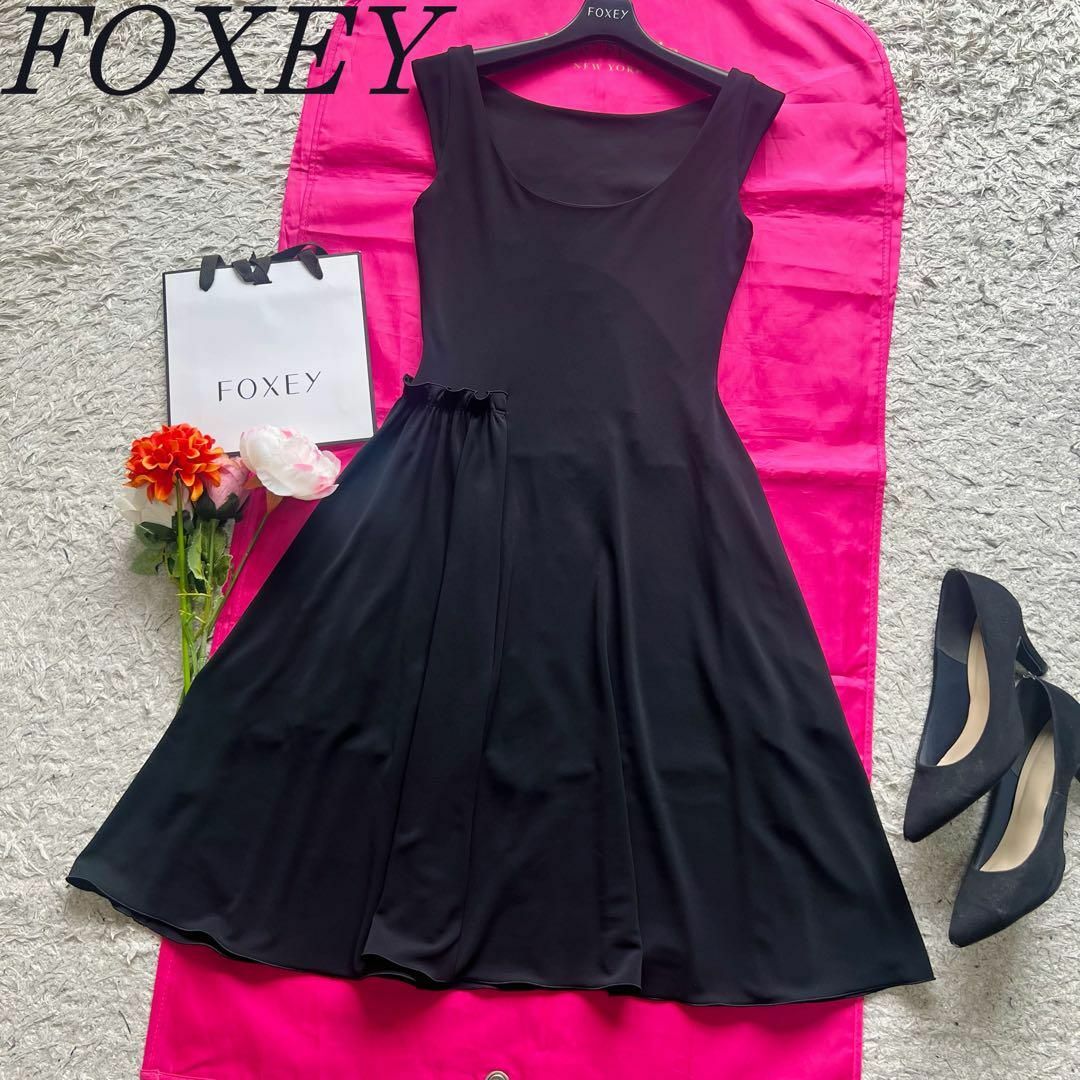 FOXEY NEW YORK  ブラック　ワンピース　38