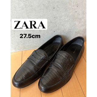 ザラ(ZARA)のZARA　ブラック　ローファー　27.5cm(スニーカー)