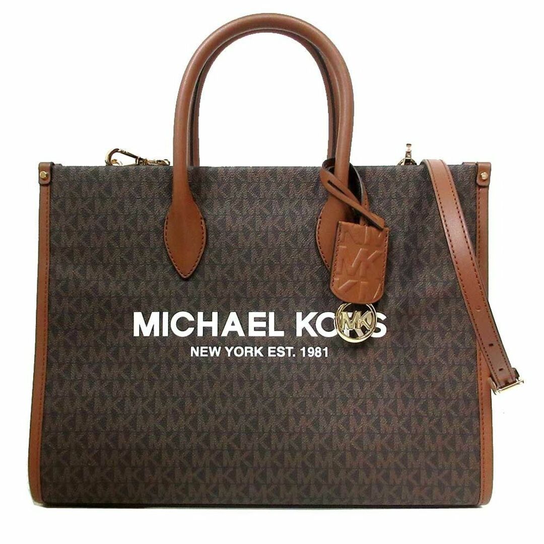 ブラウン内側【新品】マイケルコース バッグ トートバッグ MICHAEL KORS ミレラ ミディアム PVC EW 2WAY トート 斜め掛け 35F2G7ZT2B BROWN(ブラウン) アウトレット レディース MIRELLA MD EW TOTE