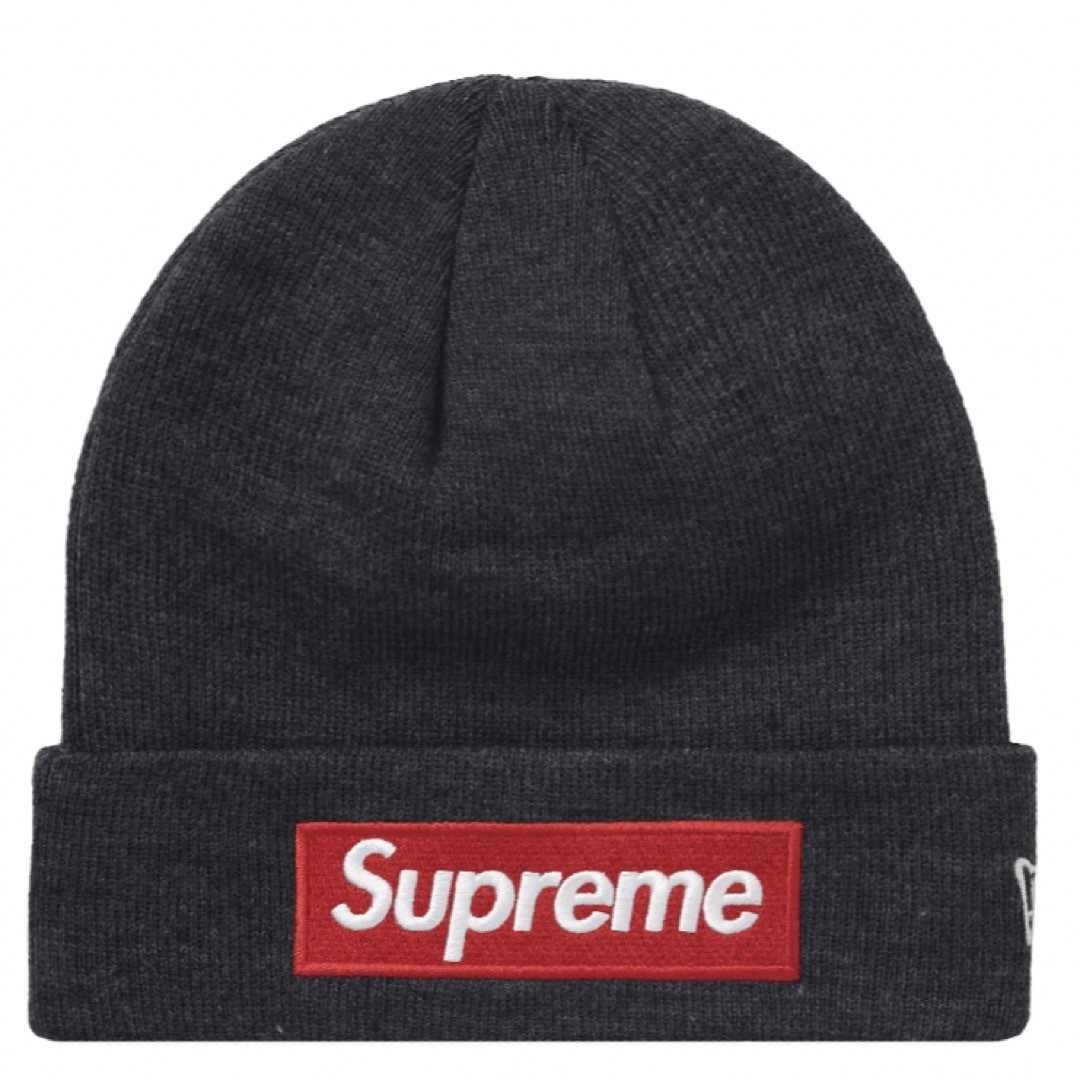 メンズSupreme×Newera Box Logo Beanie(Charcoal)