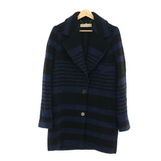 ステラマッカートニー(Stella McCartney)のSTELLA McCARTNEY / ステラマッカートニー | 総裏地 ウール シングルチェスターコート | 36 | ブラック/ブルー | レディース(その他)