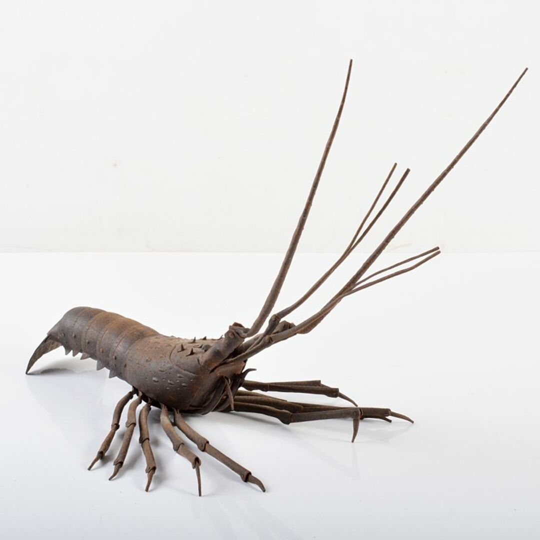 明珍作 鉄製 伊勢海老 自在置物 約197g F R6324の通販 by 明珍作 鉄製 伊勢海老 自在置物 約197g F R6324の通販 by