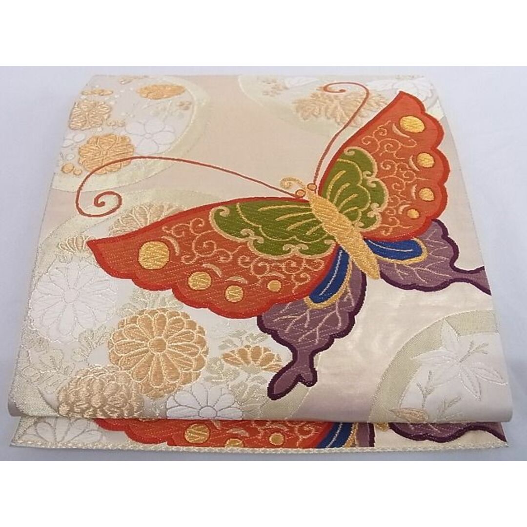 平和屋-こころ店■六通柄袋帯 唐織 花蝶丸文 金糸 正絹 逸品 A-az5681 | フリマアプリ ラクマ
