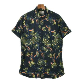 スコッチアンドソーダ(SCOTCH & SODA)のSCOTCH&SODA カジュアルシャツ M 紺x緑xオレンジ等(総柄) 【古着】【中古】(シャツ)