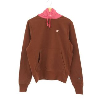 チャンピオン(Champion)のCHAMPION / チャンピオン | REVERSE WEAVE / リバースウィーブ バイカラー スウェットパーカー | S | ブラウン/ピンク | メンズ(スウェット)