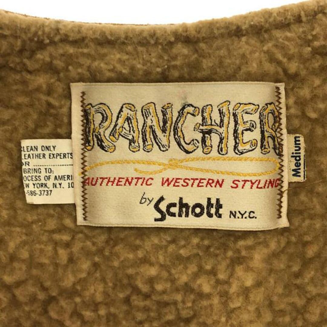 VINTAGE / ヴィンテージ | 1980s～ RANCHER by Schott スエードレザー ボア ベスト | M | キャメル | メンズ 5