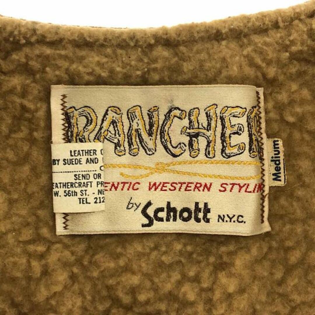 VINTAGE / ヴィンテージ | 1980s~ RANCHER by Schott スエードレザー ボア ベスト | M | キャメル | メンズ 6