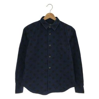 ブラックコムデギャルソン(BLACK COMME des GARCONS)のBLACK COMME des GARCONS / ブラックコムデギャルソン | 2012SS | 製品染め ドットシャツ | XS | ネイビー | レディース(シャツ/ブラウス(長袖/七分))