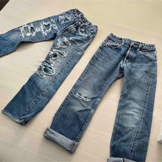 デニムダンガリー(DENIM DUNGAREE)のデニムダンガリー　クラッシュデニム(パンツ/スパッツ)