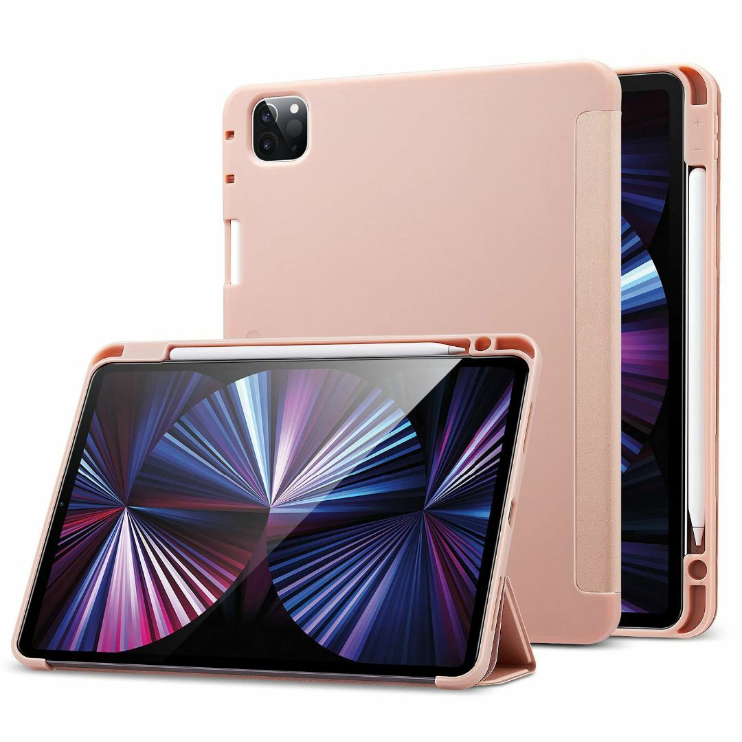 【色: ローズゴールド】ESR iPad Pro 11 ケース 2021用 第三