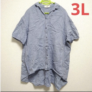 半袖シャツ　大きいサイズ　3L ティアード(シャツ/ブラウス(半袖/袖なし))