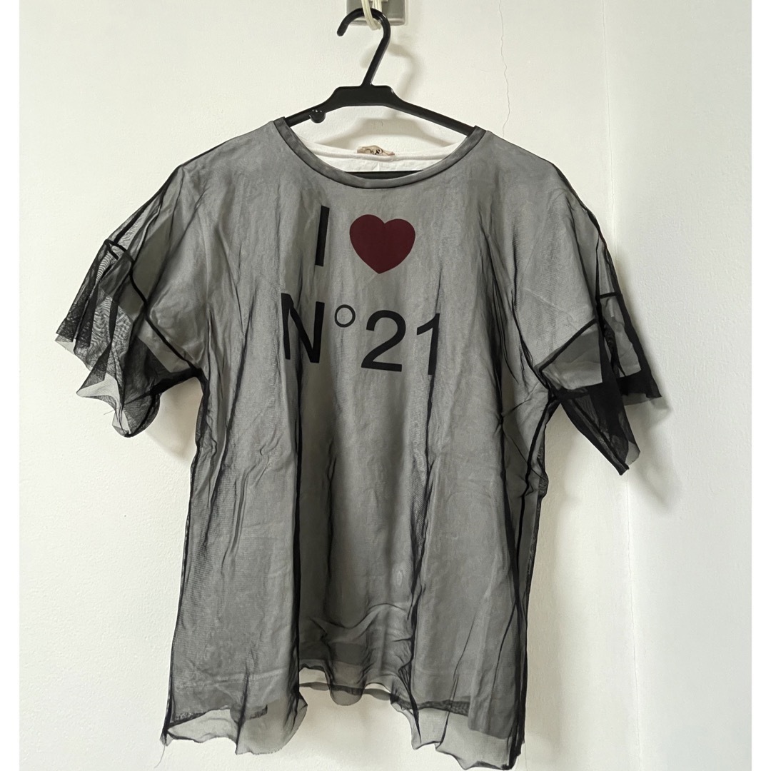 N°21(ヌメロヴェントゥーノ)のヌメロ　N°21 チュールTシャツ　半袖シャツ レディースのトップス(Tシャツ(半袖/袖なし))の商品写真