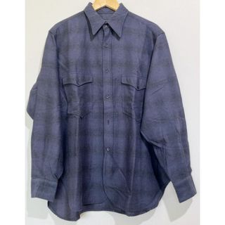 コモリ(COMOLI)のCOMOLI （ コモリ）U03-02010 Navy　ウールシルク　 ワークシャツ 【中古】【007】(シャツ)