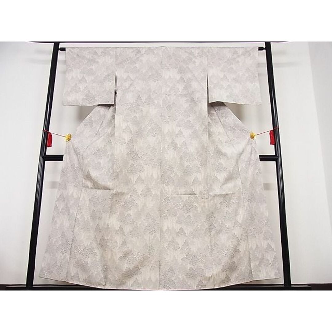 平和屋-こころ店■上質な紬 樹林文 着丈155cm 裄丈64.5cm 正絹 逸品 B-dk4961