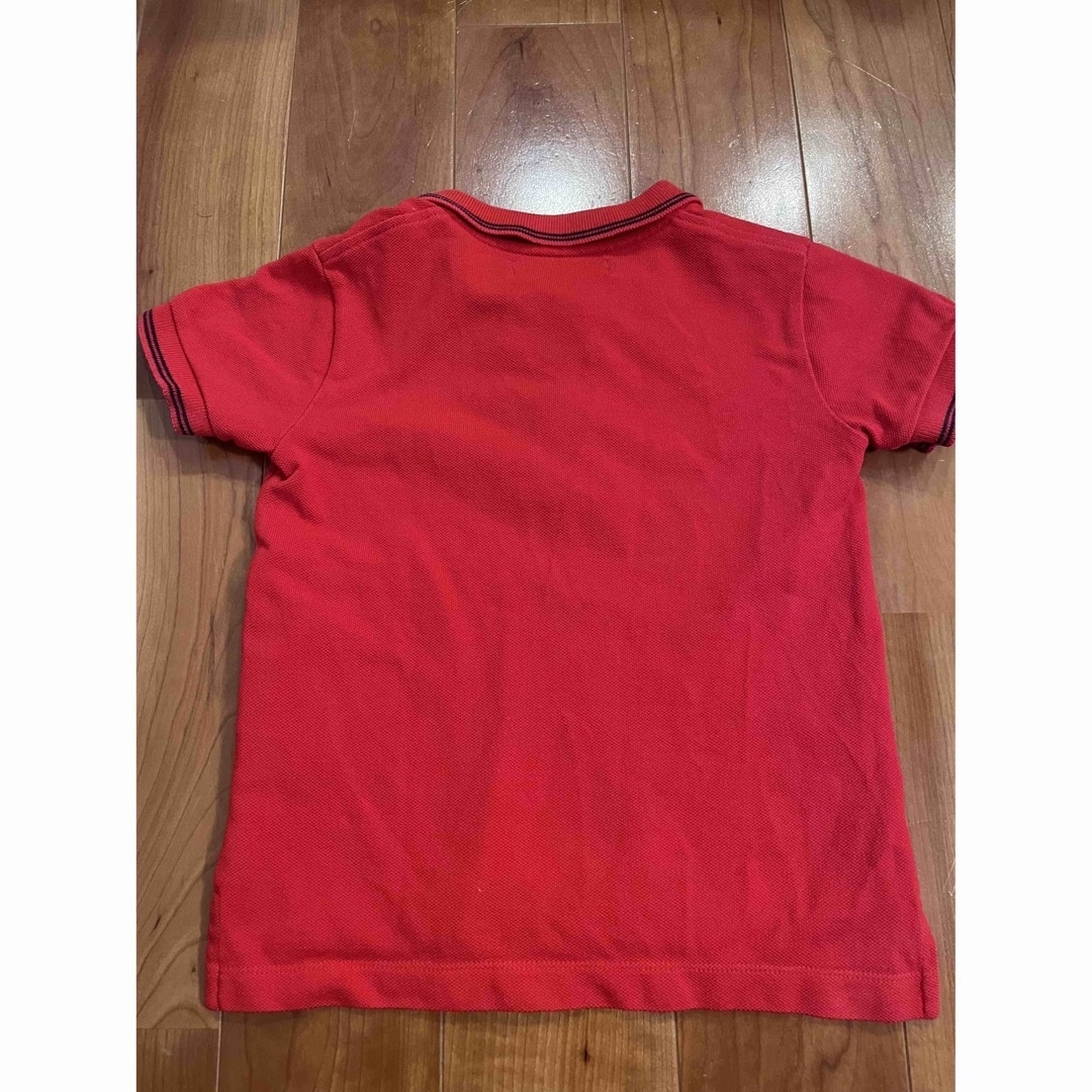 PETIT BATEAU(プチバトー)のプチバトー　半袖　ポロシャツ　赤　4ans 100 男の子 キッズ/ベビー/マタニティのキッズ服男の子用(90cm~)(Tシャツ/カットソー)の商品写真