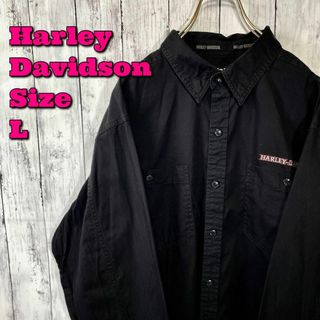 Harley-Davidson/開襟シャツ/3XL/ブラック/US