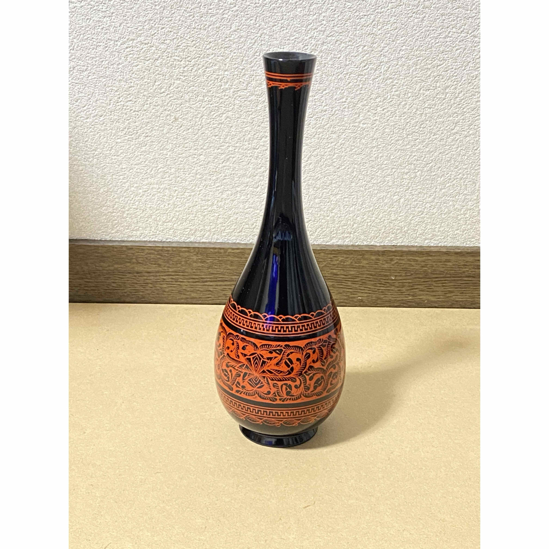 香川漆器 蒟醤 一輪挿し 花生 花瓶 キンマの通販 by KEN|ラクマ