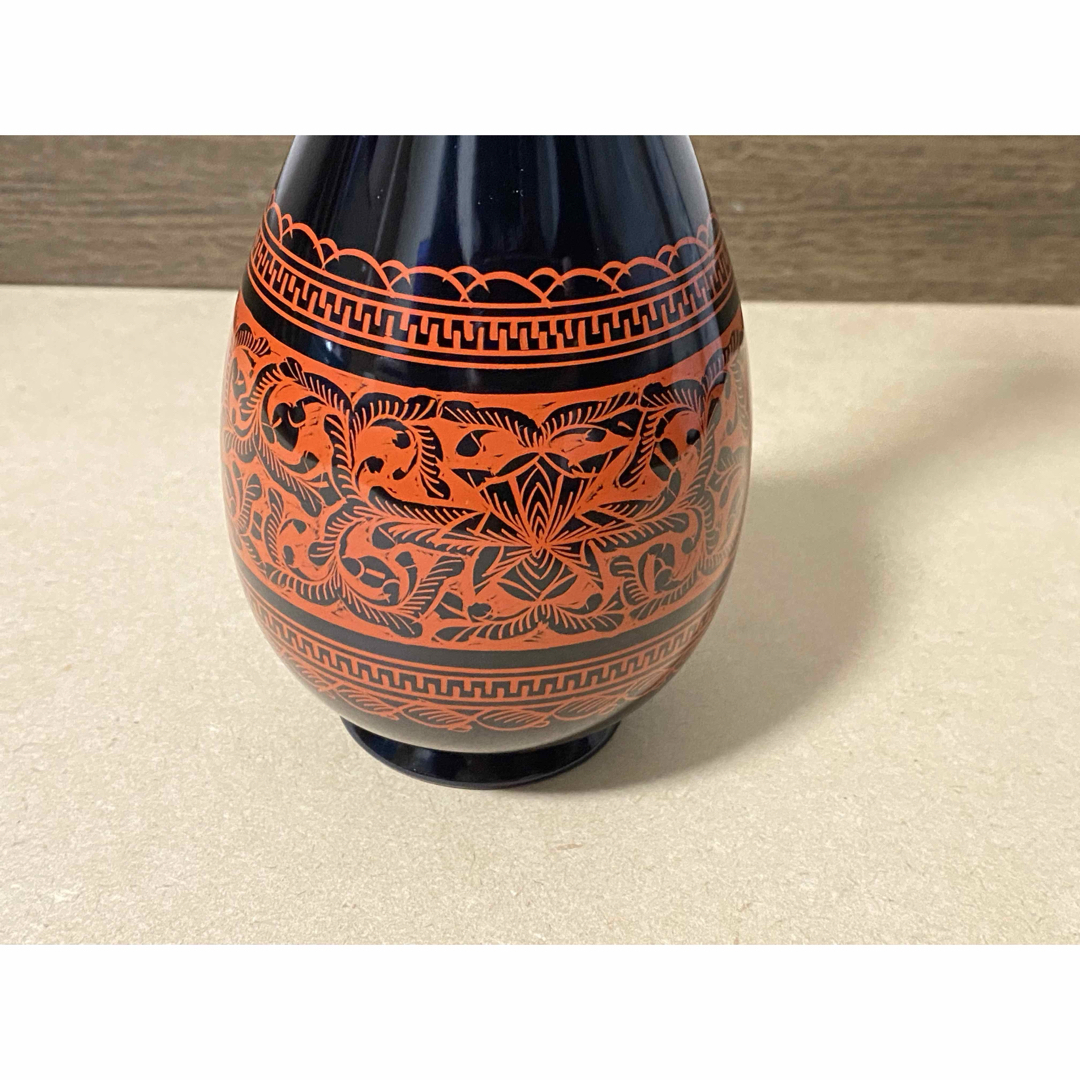 香川漆器 蒟醤 一輪挿し 花生 花瓶 キンマの通販 by KEN|ラクマ